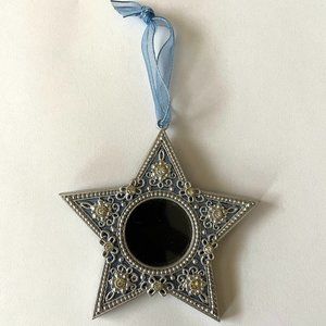 BEAUTIFUL Blue Sparkling Star Picture Photo Frame Ornament Christmas